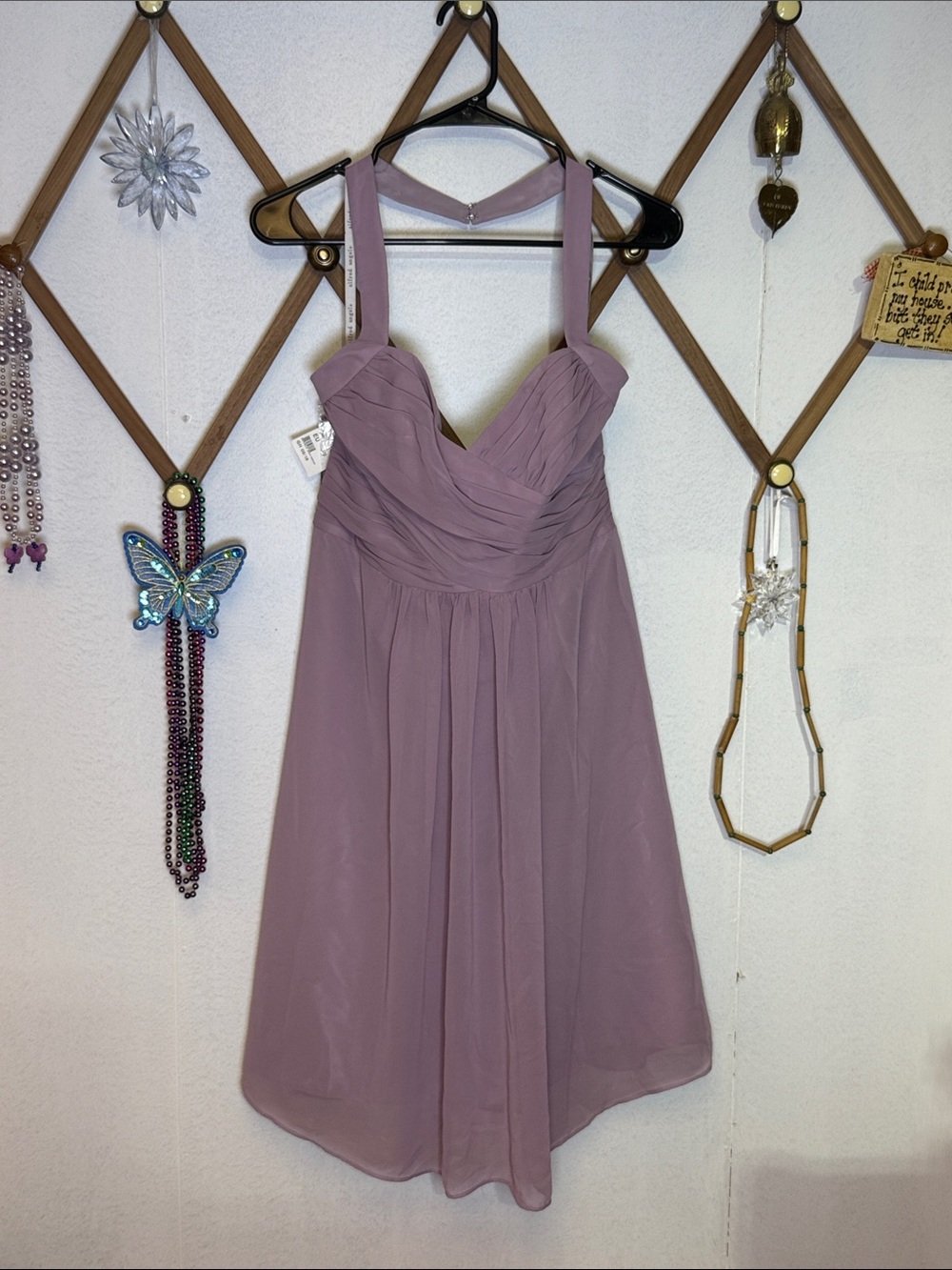 Alfred Angelo Dusty lavender Chiffon A-Line Strap Dress